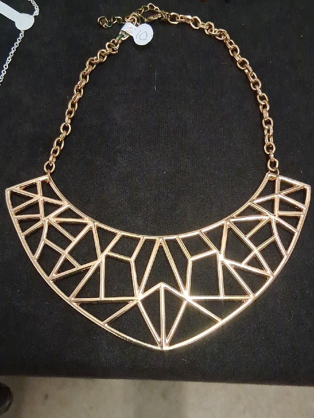 Geometric Cutout Collar Necklace - Gold